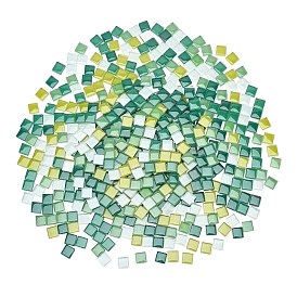 Glass Cabochons, Mosaic Tiles, for Home Decoration or DIY Crafts, Square