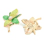 Saint Patrick's Day Theme Zinc Alloy Dangle Stud Earrings, Flower