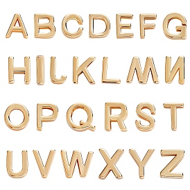 26Pcs 26 Style Brass Charms, Long-Lasting Plated, Letter A~Z