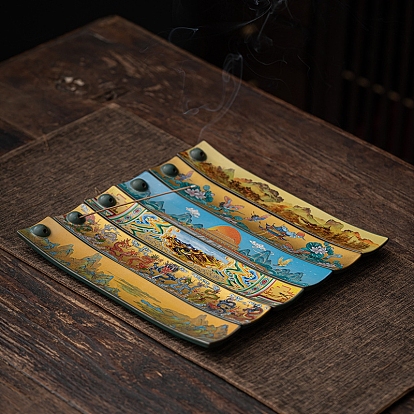 Porcelain Incense Burners,  Rectangle Incense Holders, Home Office Teahouse Zen Buddhist Supplies