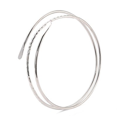 Wire Wrap Upper Arm Cuff Band, Alloy Open Armlets Bangle for Girl Women
