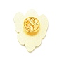 Ghost with Heart Enamel Pin, Halloween Alloy Badge for Backpack Clothes, Light Gold