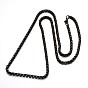 304 collares de cadena caja de acero inoxidable, con broches de langosta, 31.5 pulgada (80 cm)