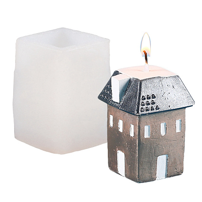 Moldes del silicón de la vela de la casa de bricolaje del tema de la Navidad, para hacer velas perfumadas