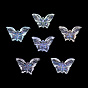 Cabochons de résine transparente, avec de la poudre de paillettes, papillon