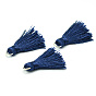 Nylon Tassels Pendant Decorations, with Alloy Findings, 31x7mm, Hole: 2mm