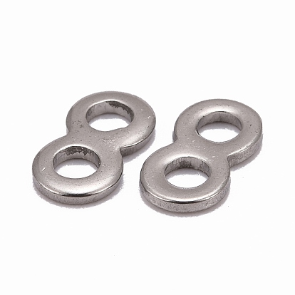 Infinity 201 Stainless Steel Bead Spacer Bars, 11x6x1mm, Hole: 2.5mm