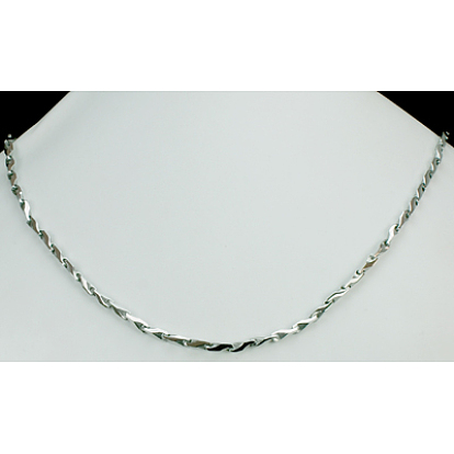 304 Stainless Steel or 201 Stainless Steel Necklace for Men Women, with Lobster Claw Clasps, Mixed Chain Style Necklace