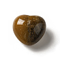 Piedra de amor de corazón de calcedonia amarilla natural, piedra de palma de bolsillo para el equilibrio de reiki