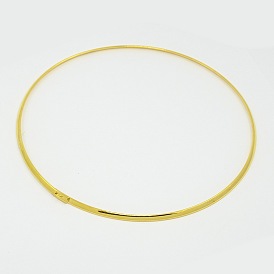 Brass Collar Necklace Making, Rigid Necklaces, 135mm, 3.5mm
