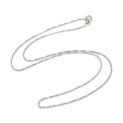 925 Sterling Silver Box Chain Necklace for Women