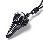 Natural Mixed Stone Plague Doctor Pendant Necklace with Nylon Rope