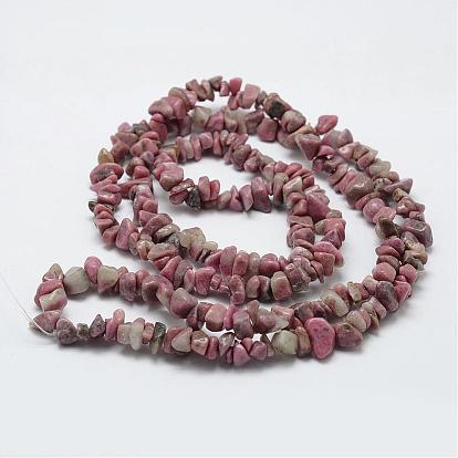 Natural Rhodonite Beads Strands, Chip