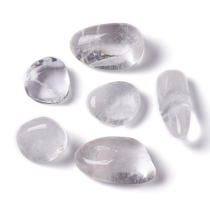Natural Quartz Crystal Beads, Tumbled Stone, Healing Stones for 7 Chakras Balancing, Crystal Therapy, Vase Filler Gems, No Hole/Undrilled, Nuggets