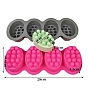 4 Cavities Silicone Molds, for Handmade Massage Bar Soap Making, Oval