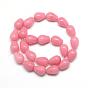 Dyed Natural Rhodochrosite Gemstone Bead Strands, Drop