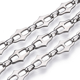 661 Stainless Steel Oval Link Chain, Unwelded, with Spool
