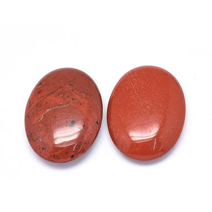 Pierre de palmier ovale en jaspe rouge naturel, pierre de poche de guérison reiki pour la thérapie de soulagement du stress anxieux