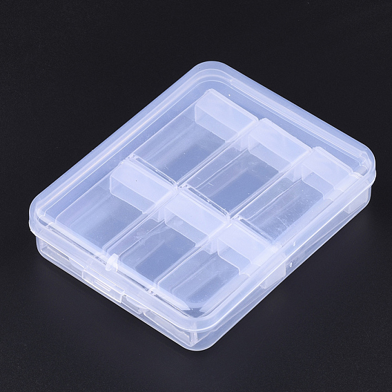Пластиковые бисера контейнеры, складной шарик хранения, ящик для хранения бисера, с пластиковой упаковочной коробкой, прямоугольные