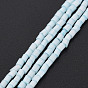 Glass Silk Stain Style Beads Strands, Tube