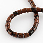 Natural Mahogany Obsidian Stone Bead Strands, Column, 6x6mm, Hole: 1mm, about 66pcs/strand, 15.7 inch