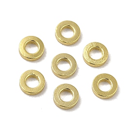 Rack Plating Brass Spacer Beads, Long-Lasting Plated, Cadmium Free & Lead Free, Flat Round