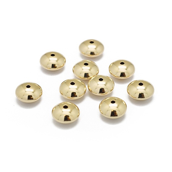 Yellow Gold Filled Spacer Beads, 1/20 14K Gold Filled, Cadmium Free & Nickel Free & Lead Free, Flat Round