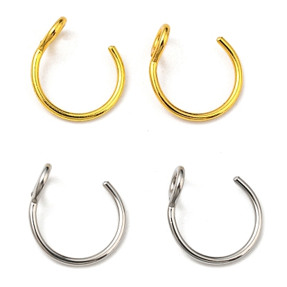 304 Stainless Steel Clip on Nose Ring Findings, Nose Cuff Non Piercing Jewelry