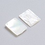 Natural White Shell Mother of Pearl Shell Pendants, Rectangle