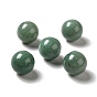 Perlas de aventurina verde naturales, sin agujero / sin perforar, rondo