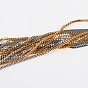 Placage sous vide 304 fabrication de collier de chaîne vénitienne en acier inoxydable, avec fermoir pince de homard, 17.7 pouces (450 mm)