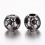 304 acier inoxydable perles européennes, ballon de football / soccer