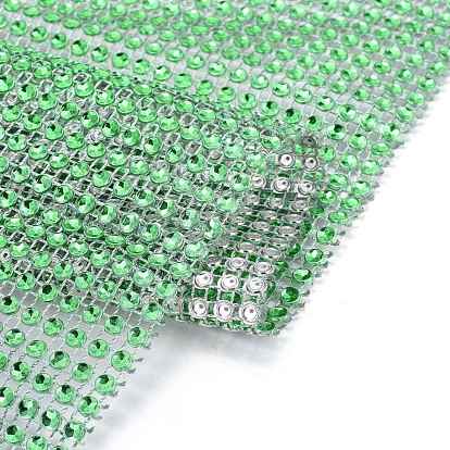 24 filas de plástico rollo de malla de diamante envolver, cinta de cristal de strass, para el banquete de boda de bricolaje favorece las decoraciones artesanales