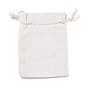 Pochettes de rangement en tissu de coton de noël, rectangles sacs à cordon, pour les sacs-cadeaux de bonbons