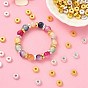 100Pcs 2 Colors Tibetan Style Alloy Spacer Beads, Rondelle