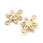 Brass Pave Clear Cubic Zirconia Connector Charms, Snowflake Links