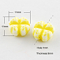Acrylic Beads, Craft Style, Faceted, Clover, 11x11x6mm, Hole: 1mm, about 1100pcs/500g