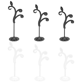 Fingerinspire Solid Iron Plating Earring Display Stand Sets, Leaf