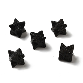 Perles de pierre de lave naturelle, pas de trous / non percés, Merkaba Star