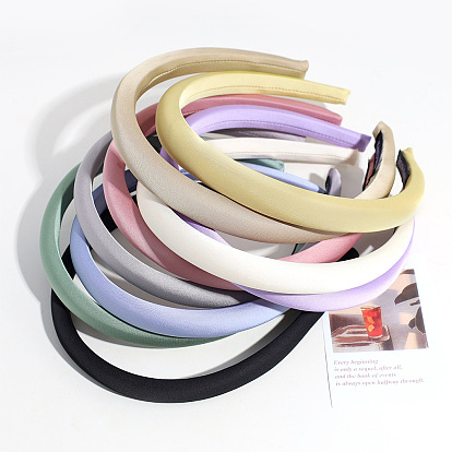 Solid Color Cloth Hair Band, Plain Hair Accessories for Girl