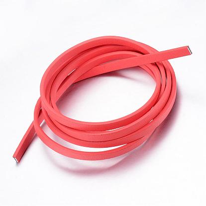 Flat Imitation Leather Cords, 5x2mm, about 1.31 yards( 1.2m)/strand