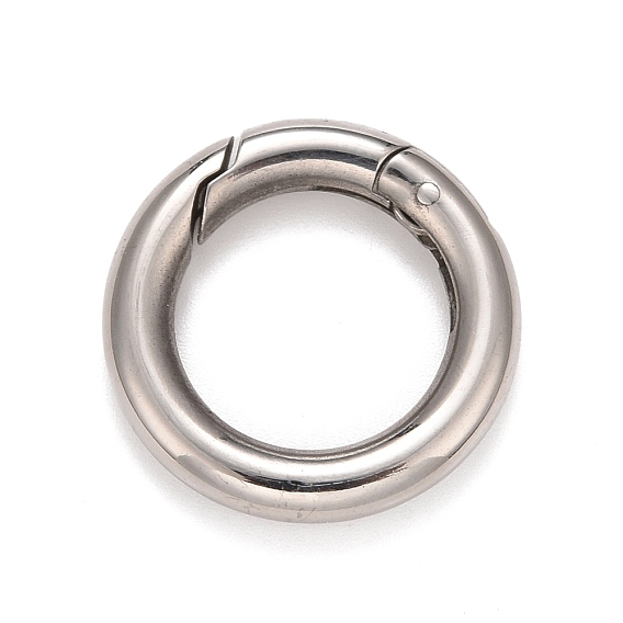 304 Stainless Steel Spring Gate Rings, for Keychain
