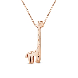 Colliers à pendentif en argent sterling shegrace 925, girafe