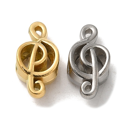 304 Stainless Steel Hollow Beads, Musical Note