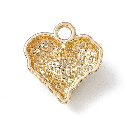 Alloy Pendants, with Glass, Golden, Heart Charm