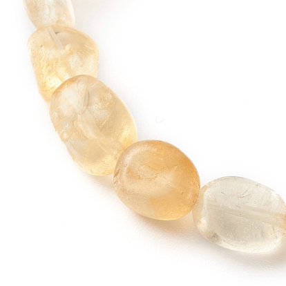 Bracelets extensibles en perles de pierres précieuses naturelles pour enfants, pierre tombée, nuggets