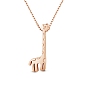 SHEGRACE 925 Sterling Silver Pendant Necklaces, Giraffe