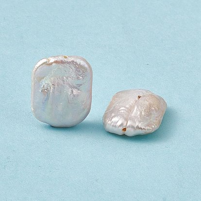 Perles de perles de keshi naturelles baroques, rectangle