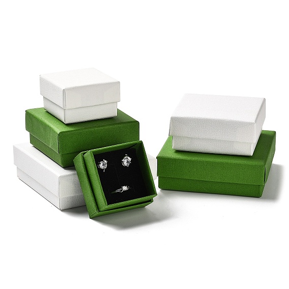 Cajas de sistema de la joyería de cartón, con la esponja en el interior, plaza