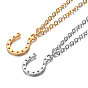 201 Stainless Steel Pendants Necklaces, with Cable Chains, Horseshoe